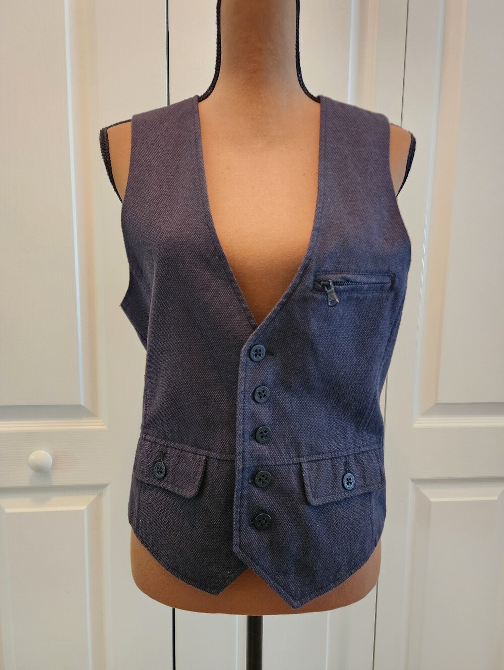 Rock & Republic Steam Punk Dark Academia Black Button Front Vest 90s Vibes